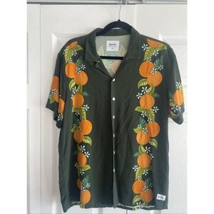 Duvin Mens Large Green Orange Florida Top Hula Girl Alligator Vacation Tourist